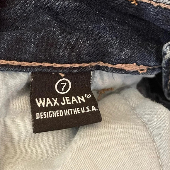 Women’s Junior’s Wax Jean dark wash distressed ankle jeans Size 7 - Picture 8 of 8